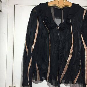 VINTAGE NUEVA STRIPE SHEER JACKETS SIZE L